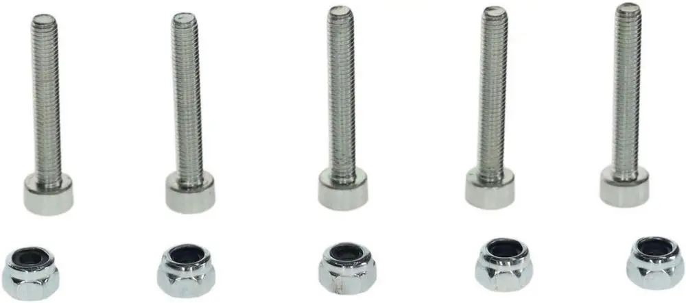 BOSCH Schraubenset mit mehreren langen und kurzen Schrauben sowie Unterlegscheiben, geeignet für verschiedene Anwendungen.